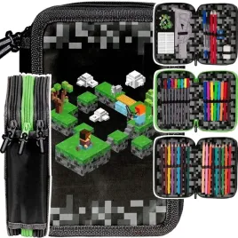 piornik-trojkomorowy-z-wyposazeniem-dla-fana-gry-minecraft-game-gra-piksele