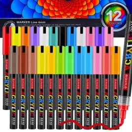 markery-akrylowe-zestaw-12-sztuk-pisaki-flamastry-mazaki-jupai-wododporne