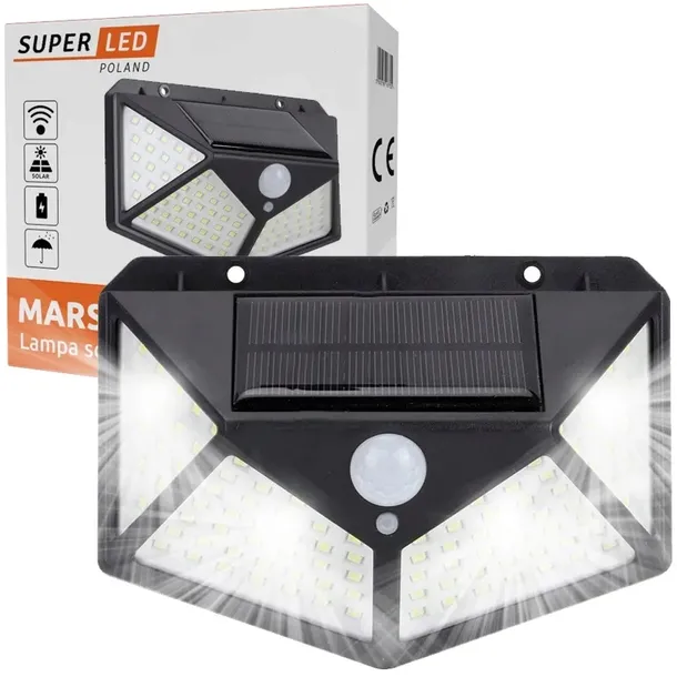 Lampa solarna LED uliczna z czujnikiem ruchu i zmierzchu SuperLED