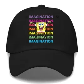 czapka-dziecieca-czarna-daszek-prezent-dla-fana-spongbob-imagination-wzory