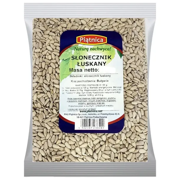 SŁONECZNIK Łuskany 1kg Piątnica naturalny ziarno słonecznika łuskane pestki