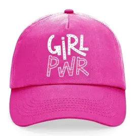czapka-dziecieca-fuksja-z-daszkiem-na-prezent-dziewczece-girl-power-wzory