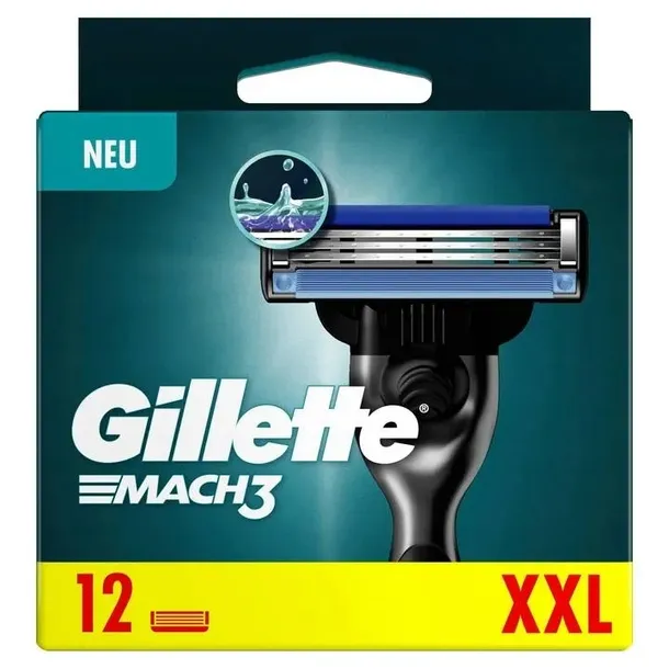 WKŁADY DO MASZYNKI GILLETTE MACH 3 12 SZTUK NOWE ORYG