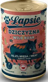lapsie-monobialkowa-karma-z-dzikiem-i-gruszka-400g