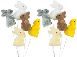 zajaczki-siedzace-na-piku-6-cm-12-sztuk-zajac-pik-29-cm-wielkanoc-mix-kolor
