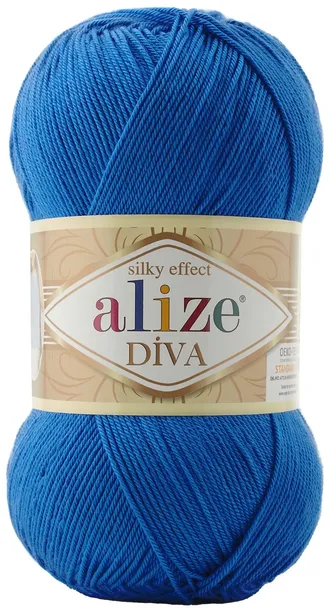 Włóczka Alize Diva - 132 NIEBIESKI - 350m / 100g 100% Mikroakryl
