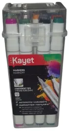 markery-permanentne-kayet-12-sztuk-pudelko-mazaki-dwustronne-pisaki-wodoodp