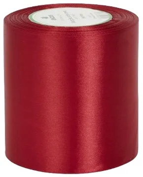 BORDOWA WSTĄŻKA TASIEMKA SATYNOWA BORDO 10 CM 25 M 100 MM PAKOWANIE DEKOR