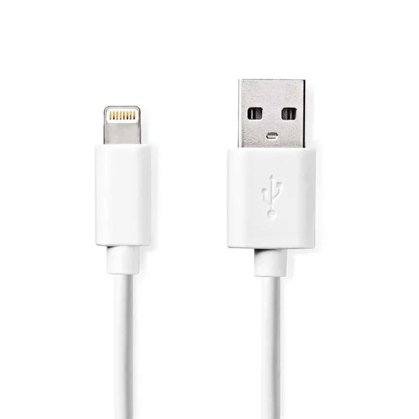 nedis-ccgl39300wt10-kabel-lightning-1-m-bialy