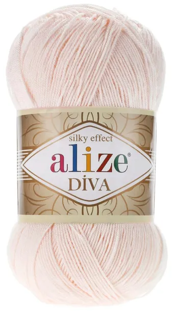 Włóczka Alize Diva - 382 CIELISTY - 350m / 100g 100% Mikroakryl