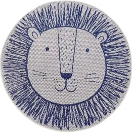 dywan-dzieciecy-okragly-160cm-plasko-tkanysznurkowy-niebiseko-kremowy-lew