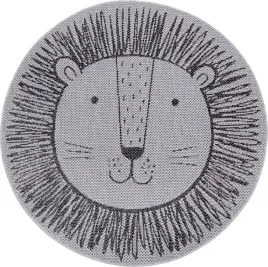 dywan-dzieciecy-okragly-160cm-plasko-tkanysznurkowy-szaro-kremowy-lew