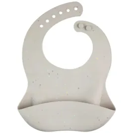 canpol-babies-sliniak-silikonowy-z-kieszonka-dots-grey-4m