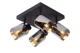 lampa-sufitowa-czarna-szklane-klosze-4-reflektorki-kwadratowa-23-cm-lucide