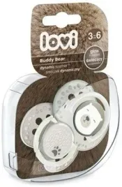 lovi-smoczek-dynamiczny-6-18m-buddy-bear-2szt
