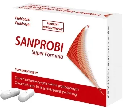 SANPROBI Super Formula probiotyk bakterie 40 kapsułek