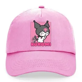 czapka-dziecieca-rozowa-na-prezent-urodziny-dla-fana-kuromi-my-melody-wzory