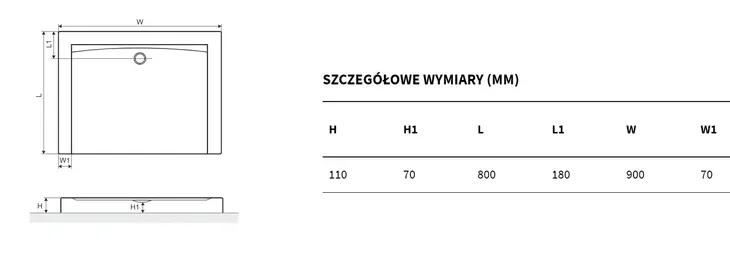 excellent-forma-compact-x-brodzik-bl-90x80x11cm-stan-nowy