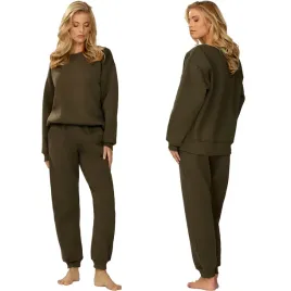 dkaren-rehema-kpl-khaki-xs-bawelna-dres-zielony-komplet-bluza-spodnie