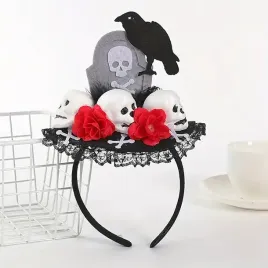 opaska-halloween-czaski-roze-1-szt