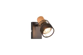 kinkiet-scienny-reflektor-brazowy-czarny-druciana-siatka-do-sypialni-trio