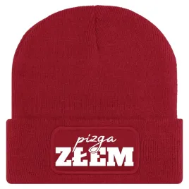 czapka-jesienna-bawelniana-zimowa-czerwona-beanie-pizga-zlem-ciepla-wzory