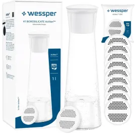 szklana-karafka-na-wode-i-napoje-wessper-1l-z-10-filtrami-do-wody-kranowej