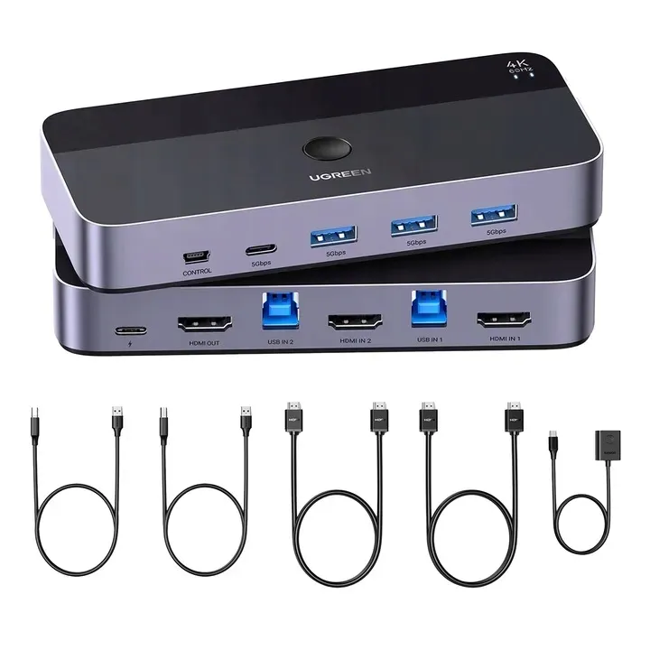 ugreen-przelacznik-switch-kvm-2w1-hdmi-usb-a-usb-b-usb-c-micro-4k-2x-kabel