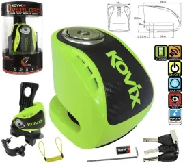 blokada-tarczy-hamulcowej-z-alarmem-kovix-kns6-fluo-zielony