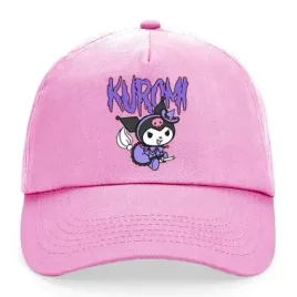 czapka-dziecieca-rozowa-z-daszkiem-na-prezent-dla-fana-kuromi-sanrio-wzory