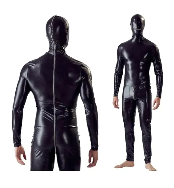 MĘSKI KOMBINEZON BDSM OTWARTY ZENTAI FETYSZ XXL
