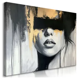 obraz-na-plotnie-do-salonu-kobieta-portret-styl-glamour-abstrakcja-70x50