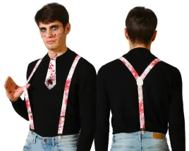szelki-biale-z-plamami-krew-halloween-zombie-krawat-krotki-pajak