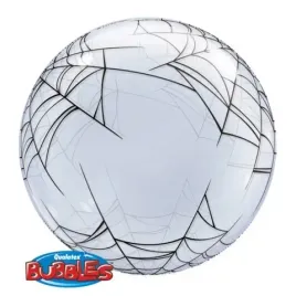 balon-kula-transparentna-na-halloween-pajeczyna