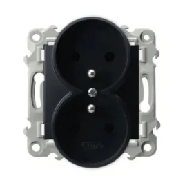 szafir-gniazdo-podwojne-z-uziemieniem-16a-250v-czarny-metalik-gp-2zrz-m-33