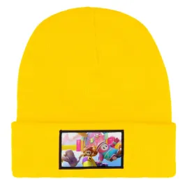 czapka-beanie-zimowa-ciepla-zolta-dla-dzieci-z-motywem-games-mix-wzorow