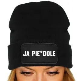 czapka-jesienna-bawelniana-zimowa-czarna-beanie-ja-pie-dole-prezent-wzory