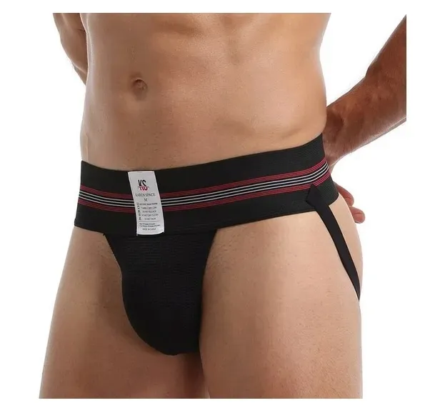 CZARNE JOCKSTRAPY GYM SZEROKA GUMA JOCKSTRAP M