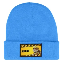 czapka-beanie-zimowa-ciepla-niebieska-dla-dzieci-z-motywem-rocky-mix-wzorow