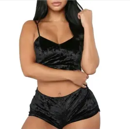 sexy-czarny-komplecik-szorty-i-topik-l