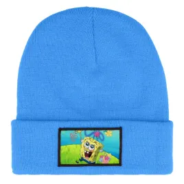 czapka-zimowa-dziecieca-spongebob-happy-bajka-prezent-wzory-niebieska