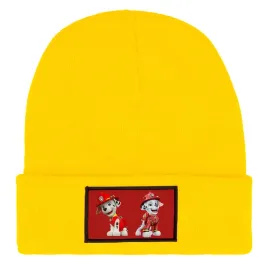 czapka-beanie-zimowa-ciepla-zolta-dla-dzieci-z-motywem-zuma-mix-wzorow