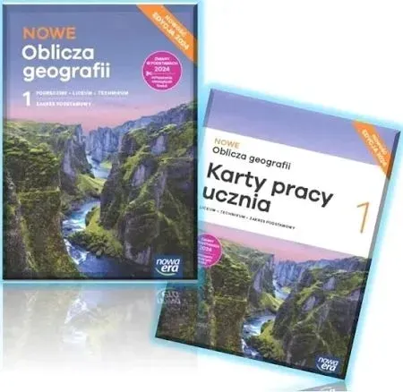 NOWE Oblicza geografii kl.1 KOMPLET Podr. + ćwicz. Z. podst. Edycja 2024