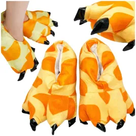 s-pluszowe-cieple-damskie-kapcie-zyrafa-lapy-pazurki-bambosze-meskie-unisex