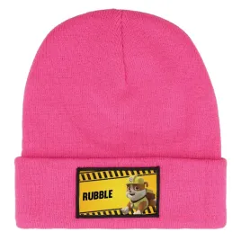 czapka-beanie-zimowa-ciepla-rozowa-dla-dzieci-z-motywem-rocky-mix-wzorow