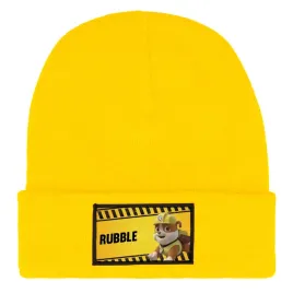 czapka-beanie-zimowa-ciepla-zolta-dla-dzieci-z-motywem-rocky-mix-wzorow