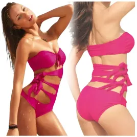 stroj-kostium-kapielowy-jednoczesciowy-monokini-rozowy-wiazany-modelujacy-s