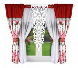 komplet-firana-zaslony-woal-cyrkonie-panel-180x400-kwiaty-czerwona