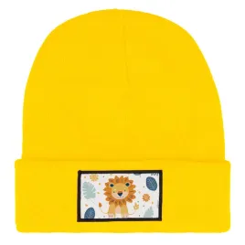 czapka-beanie-zimowa-ciepla-zolta-dla-dzieci-z-motywem-kevin-mix-wzorow