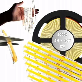 tasma-led-cob-12v-5m-rolki-neon-pasek-linia-neutralna-800lm-m-8w-m-mocna